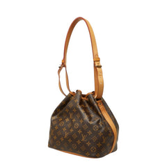 ルイ ヴィトン モノグラム プチノエ ショルダーバッグ M42226 ブラウン PVC レザー レディース LOUIS VUITTON 中古