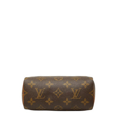 ルイ ヴィトン モノグラム ミニ スピーディ ハンドバッグ M41534 ブラウン PVC レザー レディース LOUIS VUITTON 中古