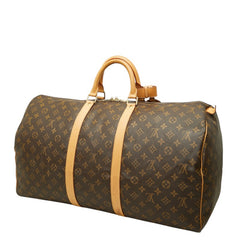 ルイ ヴィトン モノグラム キーポル55 ボストンバッグ トラベルバッグ M41424 ブラウン PVC レザー レディース LOUIS VUITTON 中古