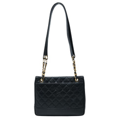 シャネル マトラッセ チェーン トートバッグ ショルダーバッグ ブラック キャビアスキン レディース CHANEL 中古