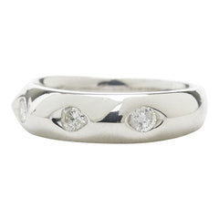 Pt900 プラチナ ダイヤモンド ダイヤ0.30ct 3連ダイヤリング リング 指輪 レディース 16号 中古