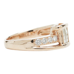 K18PG ピンクゴールド ダイヤモンド ダイヤ0.70ct デザインリング リング 指輪 レディース 11.5号 中古