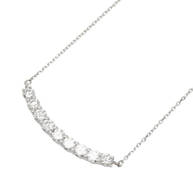 ダイヤモンド Pt900 プラチナ Pt850 プラチナ ダイヤ0.50ct オーバルモチーフ ペンダント ネックレス レディース 中古