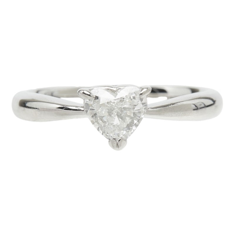 ダイヤモンド Pt900 プラチナ ダイヤ0.515ct ハートモチーフ リング 指輪 レディース 10号 中古