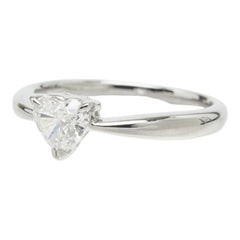 ダイヤモンド Pt900 プラチナ ダイヤ0.515ct ハートモチーフ リング 指輪 レディース 10号 中古