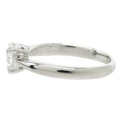 ダイヤモンド Pt900 プラチナ ダイヤ0.515ct ハートモチーフ リング 指輪 レディース 10号 中古
