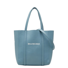 バレンシアガ エブリデイ トートXXS トートバッグ ショルダーバッグ 2WAY 551815 ブルー レザー レディース BALENCIAGA 中古