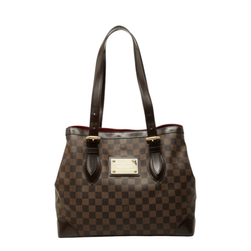 ルイ ヴィトン ダミエ エベヌ ハムステッドMM ハンドバッグ トートバッグ N51204 ブラウン PVC レザー レディース LOUIS VUITTON 中古