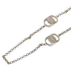 サルヴァトーレフェラガモ ヴァラ プレート モチーフ チェーン ネックレス ペンダント シルバー メタル レディース Salvatore Ferragamo 中古