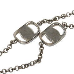 サルヴァトーレフェラガモ ヴァラ プレート モチーフ チェーン ネックレス ペンダント シルバー メタル レディース Salvatore Ferragamo 中古
