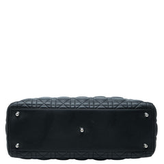 ディオール カナージュ レディディオール ラージ ハンドバッグ ショルダーバッグ 2WAY ブラック レザー レディース Dior 中古