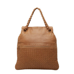 ボッテガヴェネタ イントレチャート ジュリー Julie Tote トートバッグ ハンドバッグ 204451 ブラウン レザー レディース BOTTEGAVENETA 中古