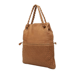 ボッテガヴェネタ イントレチャート ジュリー Julie Tote トートバッグ ハンドバッグ 204451 ブラウン レザー レディース BOTTEGAVENETA 中古