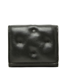 マルタンマルジェラ メゾンマルジェラ グラムスラム 三つ折り財布 ブラック レザー レディース MARTIN MARGIELA 中古