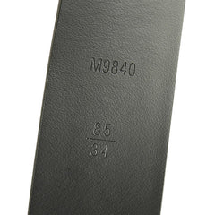 ルイ ヴィトン サンチュール アナグラム ベルト サイズ：85/34 M9840 ブラック レザー レディース LOUIS VUITTON 中古