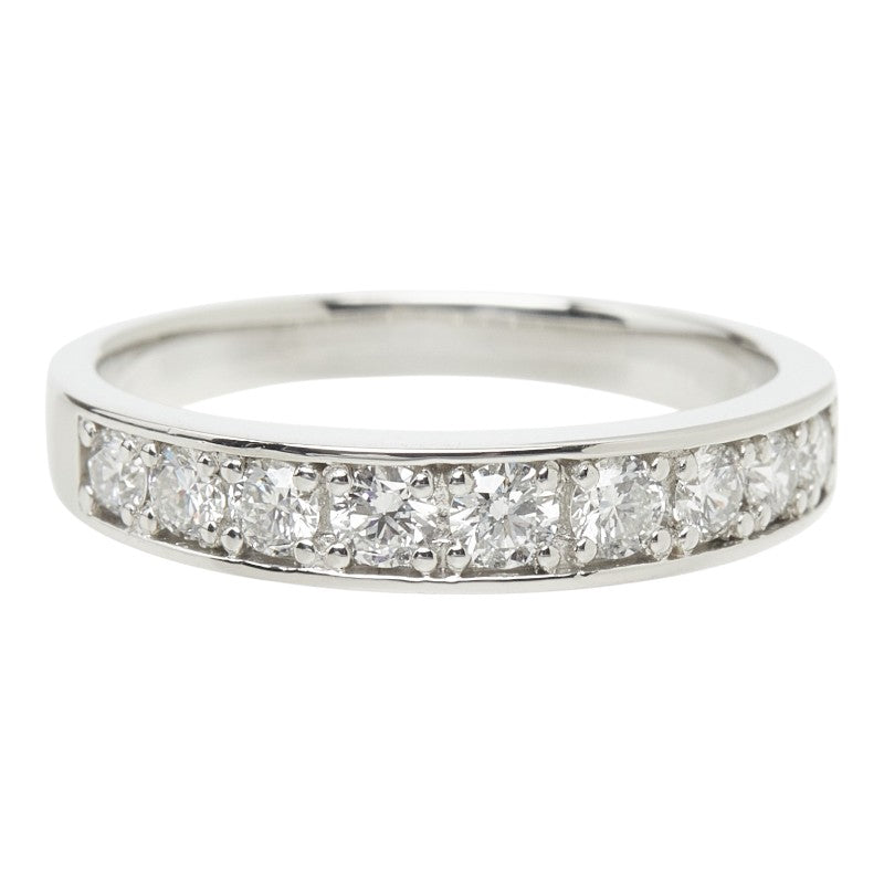 シルバー ダイヤモンド Pt900 プラチナ ダイヤ0.501ct ハーフエタニティリング リング 指輪 レディース 12号 中古