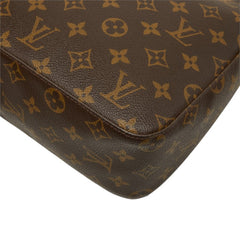 ルイ ヴィトン モノグラム ルーピングMM ショルダーバッグ ハンドバッグ M51146 ブラウン PVC レザー レディース LOUIS VUITTON 中古