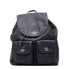 コーチ ペブルド リュック・デイパック F37410 ブラック レザー レディース COACH 中古