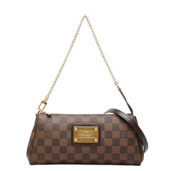 ルイ ヴィトン ダミエ エヴァ チェーン ハンドバッグ ショルダーバッグ 2WAY N55213 ブラウン PVC レザー レディース LOUIS VUITTON 中古