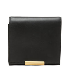 ボッテガヴェネタ ヴィンテージ 三つ折り財布 ブラック レザー レディース BOTTEGAVENETA 中古