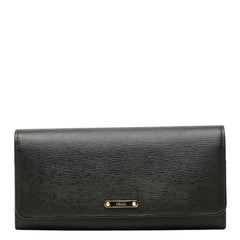 フェンディ ロゴ 長財布 コンチネンタルウォレット 8M0251 ブラック レザー レディース FENDI 中古