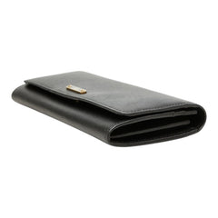 フェンディ ロゴ 長財布 コンチネンタルウォレット 8M0251 ブラック レザー レディース FENDI 中古