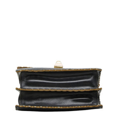 フェンディ ミニ キャナイ チェーン ショルダーバッグ 8M0381 ブラック レザー レディース FENDI 中古