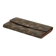ルイ ヴィトン モノグラム ポシェット ポルト モネ クレディ 長財布 M61725 ブラウン PVC レザー レディース LOUIS VUITTON 中古