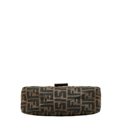 フェンディ ズッカ マンマバゲット ショルダーバッグ ブラウン キャンバス レザー レディース FENDI 中古