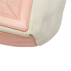 バレンシアガ ネイビーカバス S ハンドバッグ トートバッグ 339933 ピンク アイボリー レザー キャンバス レディース BALENCIAGA 中古