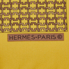 エルメス カレ45 プチカレ スカーフ イエロー レディース HERMES 中古