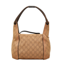グッチ GGキャンバス ハンドバッグ 101333 ブラウン キャンバス レザー レディース GUCCI 中古