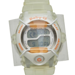 カシオ Baby-G Tripper 1998年 フランス FIFA ワールドカップ記念オフィシャルモデル 腕時計 BGT-100WF クオーツ ホワイト文字盤 シリコン ステンレススチール レディース CASIO 中古