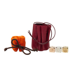 エルメス フォルチュナ AMOUR ARGENT SANTE ダイス セット サイコロ ゴールド シルバー ブロンズ メタル メッキ ユニセックス HERMES 中古