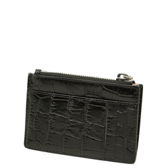 マークジェイコブス ザ クロコ エンボストップ コインケース 小銭入れ カードケース ブラック レザー レディース MARC JACOBS 中古
