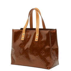 ルイ ヴィトン モノグラム ヴェルニ リードPM ハンドバッグ M91146 ブロンズ ブラウン パテントレザー レディース LOUIS VUITTON 中古