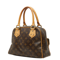 ルイ ヴィトン モノグラム マンハッタンPM ハンドバッグ M40026 ブラウン PVC レザー レディース LOUIS VUITTON 中古