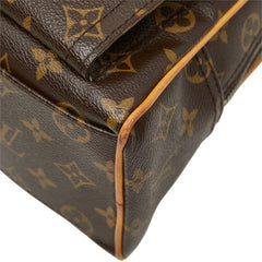 ルイ ヴィトン モノグラム マンハッタンPM ハンドバッグ M40026 ブラウン PVC レザー レディース LOUIS VUITTON 中古