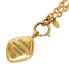 シャネル ココマーク 31 RUE CAMBON PARIS カンボン チェーン ペンダント ネックレス ゴールド メッキ レディース CHANEL 中古