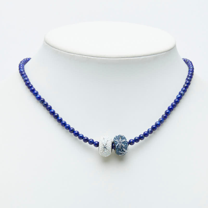 スワロフスキー ペンダント ネックレス ブルー系 ラインストーン レディース SWAROVSKI 中古