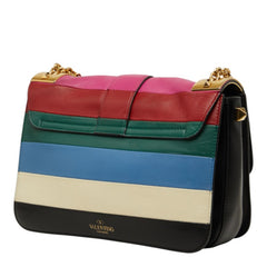 ヴァレンティノ ガラヴァーニ Bロックスタッド 斜め掛け ショルダーバッグ マルチカラー レザー メッキ レディース VALENTINO 中古