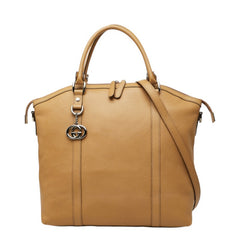 グッチ トートバッグ ショルダーバッグ 2WAY 339551 ベージュ レザー レディース GUCCI 中古