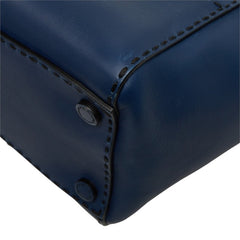 プラダ 三角ロゴプレート ハンドバッグ ショルダーバッグ 2WAY B2861K ネイビー レザー レディース PRADA 中古