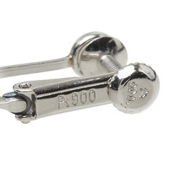 Pt900 プラチナ ブラックパール（黒蝶真珠） 黒蝶真珠10.7～10.8mm イヤリング レディース 中古