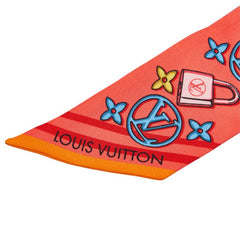 ルイ ヴィトン モノグラム バンドーBB ビジュエルド 横幅スカーフ ナロースカーフ M77693 マルチカラー レディース LOUIS VUITTON 中古