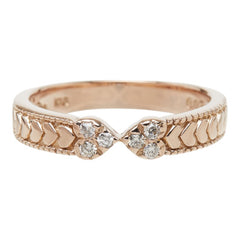スタージュエリー ダイヤモンド K18PG ピンクゴールド ダイヤ0.07ct ハートモチーフ ピンキー リング 指輪 レディース STAR JEWELRY 8.5号 中古