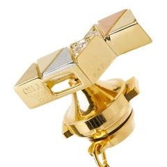 ダイヤモンド K18YG イエローゴールド K18PG/Pt900 ダイヤ0.10ct タイタック タイピン レディース 中古