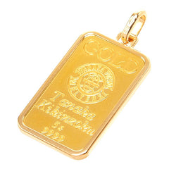K24IG インゴット K18YG イエローゴールド 田中貴金属 GINZA TANAKA ペンダントトップ ネックレス レディース 中古