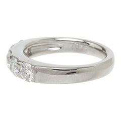 ダイヤモンド Pt900 プラチナ ダイヤ1.058ct 一文字 5連 5P 5PD リング 指輪 レディース 10.5号 中古