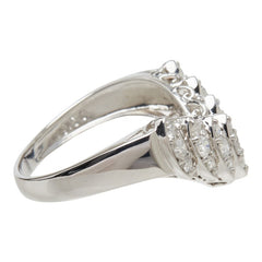 ダイヤモンド Pt900 プラチナ ダイヤ0.50ct V字リング リング 指輪 レディース 11.5号 中古
